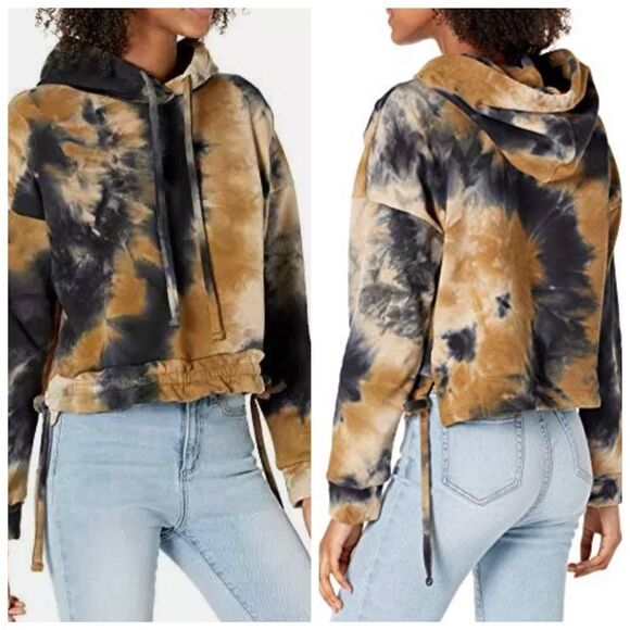 BLANK NYC Split Drawstring Hem Tie Dye Pullover Hoody Gotta Be You Size Large - Picture 3 of 9